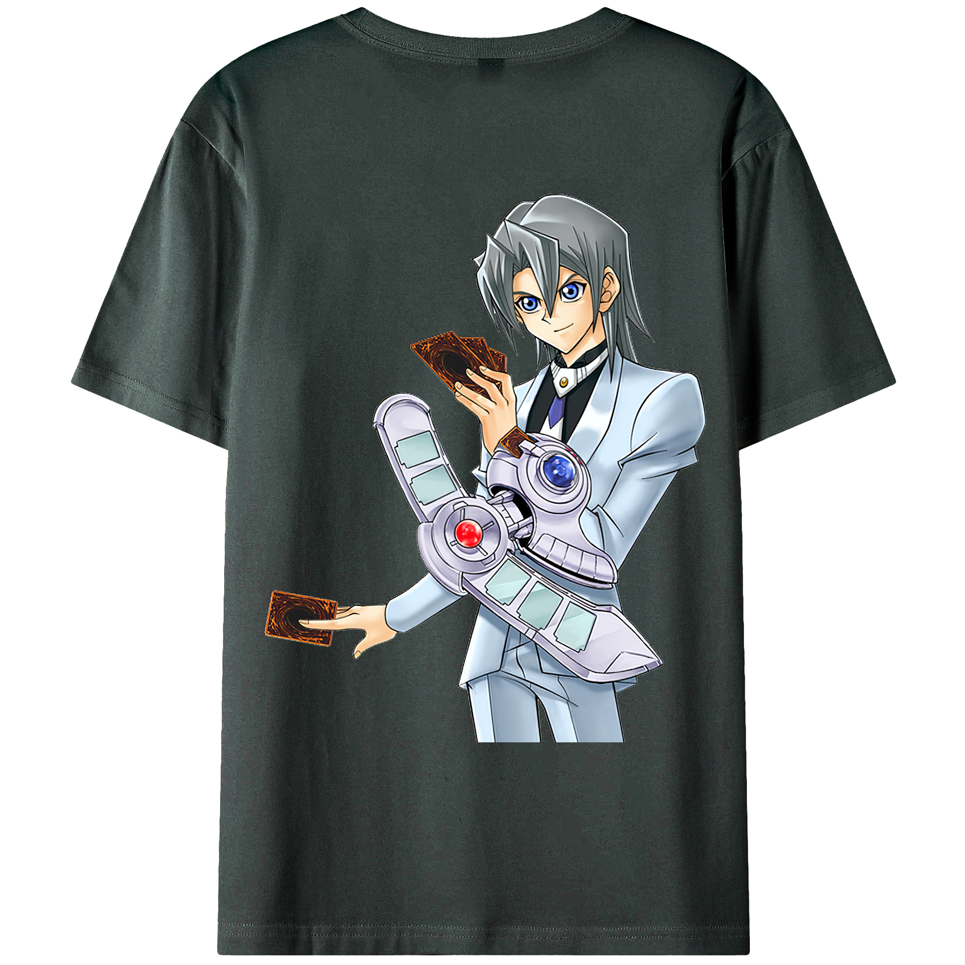 （画像用） 遊☆戯☆王 Yu-Gi-Oh! 綿100％ メンズ半袖Tシャツ（バックプリント） 通気性